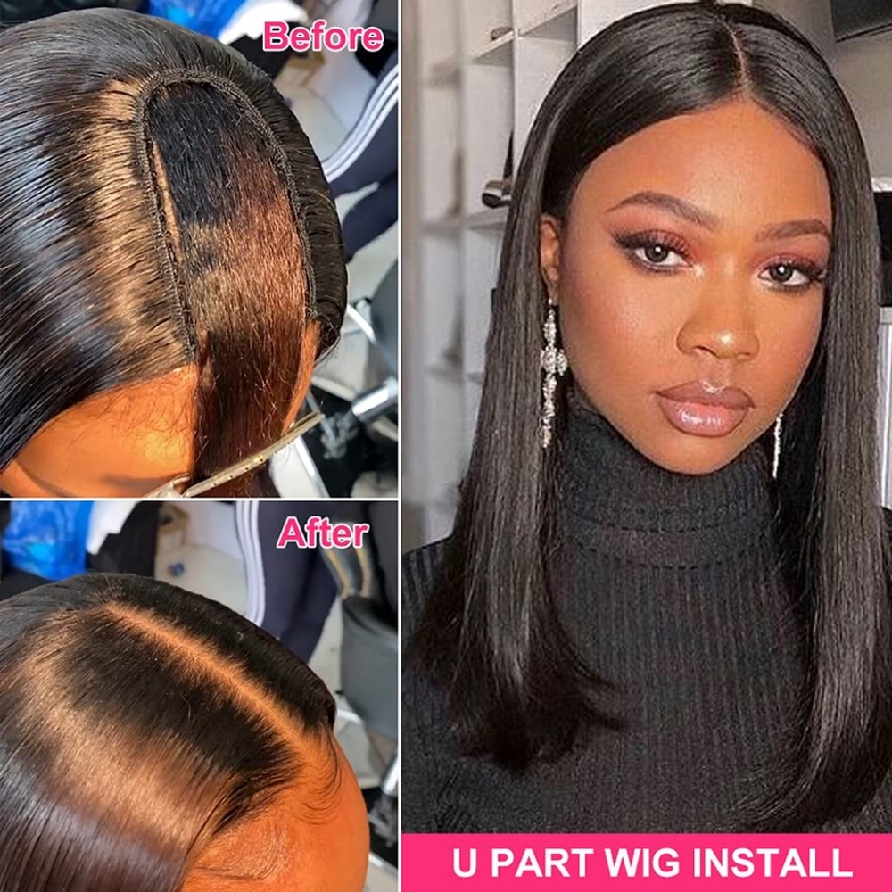 New Human Hair U-Wig Bob